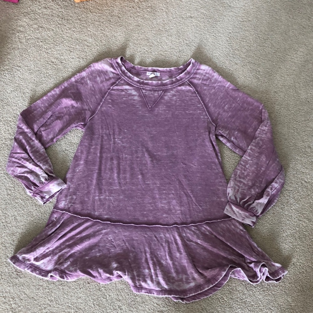 Melrose & Market purple burnout peplum tunic sz S